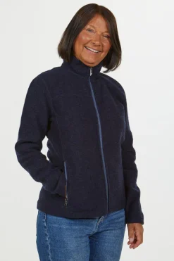 BEATA FULL ZIP, 100% FILTAD ULL — GOLDEN LIME