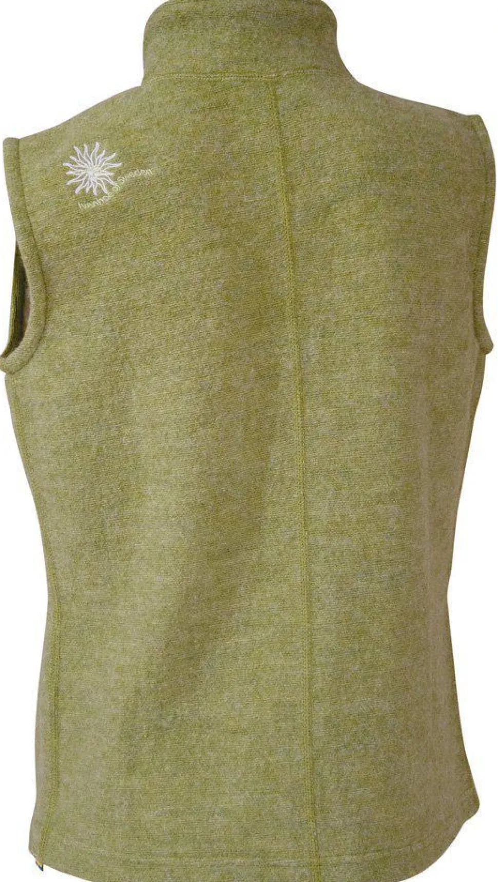 BEATA VEST, 100% FILTAD ULL — GOLDEN LIME