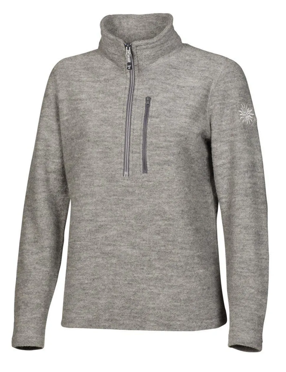 BONNIE HALF ZIP, 98% ULL — GREY MARL