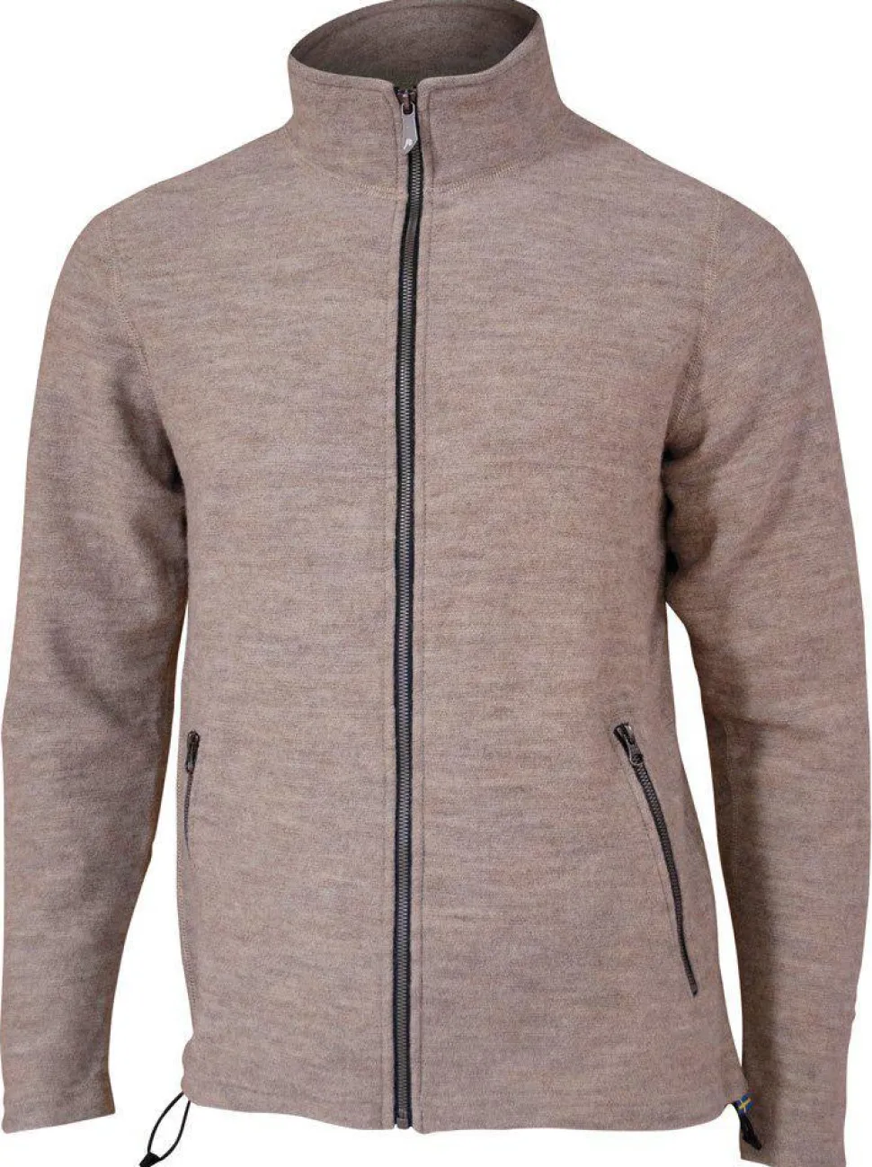 BRUNO FULL ZIP, 60% FILTAD ULL, 40% LYOCELL — STONE