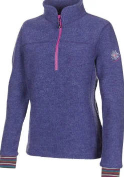 DINA HALF ZIP, 100% FILTAD ULL — PURPLE HAZE
