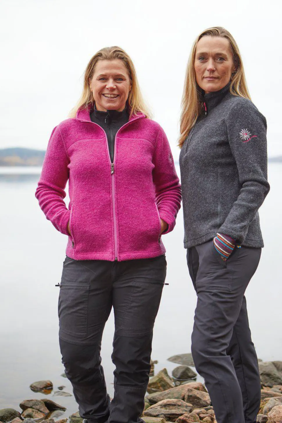 DINA HALF ZIP, 100% FILTAD ULL — GRAPHITE MARL