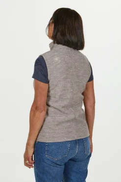FLORA VEST, 60% FILTAD ULL, 40% LYOCELL — LIGHT NAVY