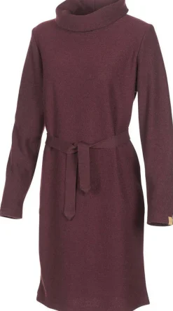GY GISSLARP DRESS, 60% FILTAD ULL, 40% LYOCELL — RUBY WINE