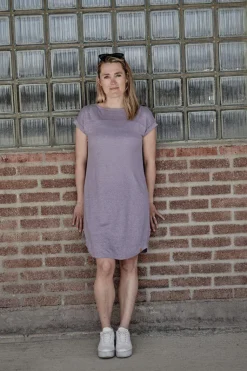GY LIZ DRESS — LAVENDER GRAY