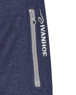 HADAR FULL ZIP WINDBREAKER, 100% EXTRA FINE MERINOULL — STEELBLUE