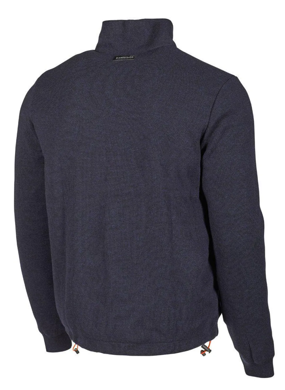 HADAR FULL ZIP WINDBREAKER, 100% EXTRA FINE MERINOULL — NAVY