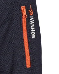 HADAR FULL ZIP WINDBREAKER, 100% EXTRA FINE MERINOULL — NAVY