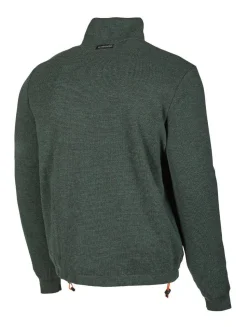 HADAR FULL ZIP WINDBREAKER, 100% EXTRA FINE MERINOULL — RIFLE GREEN