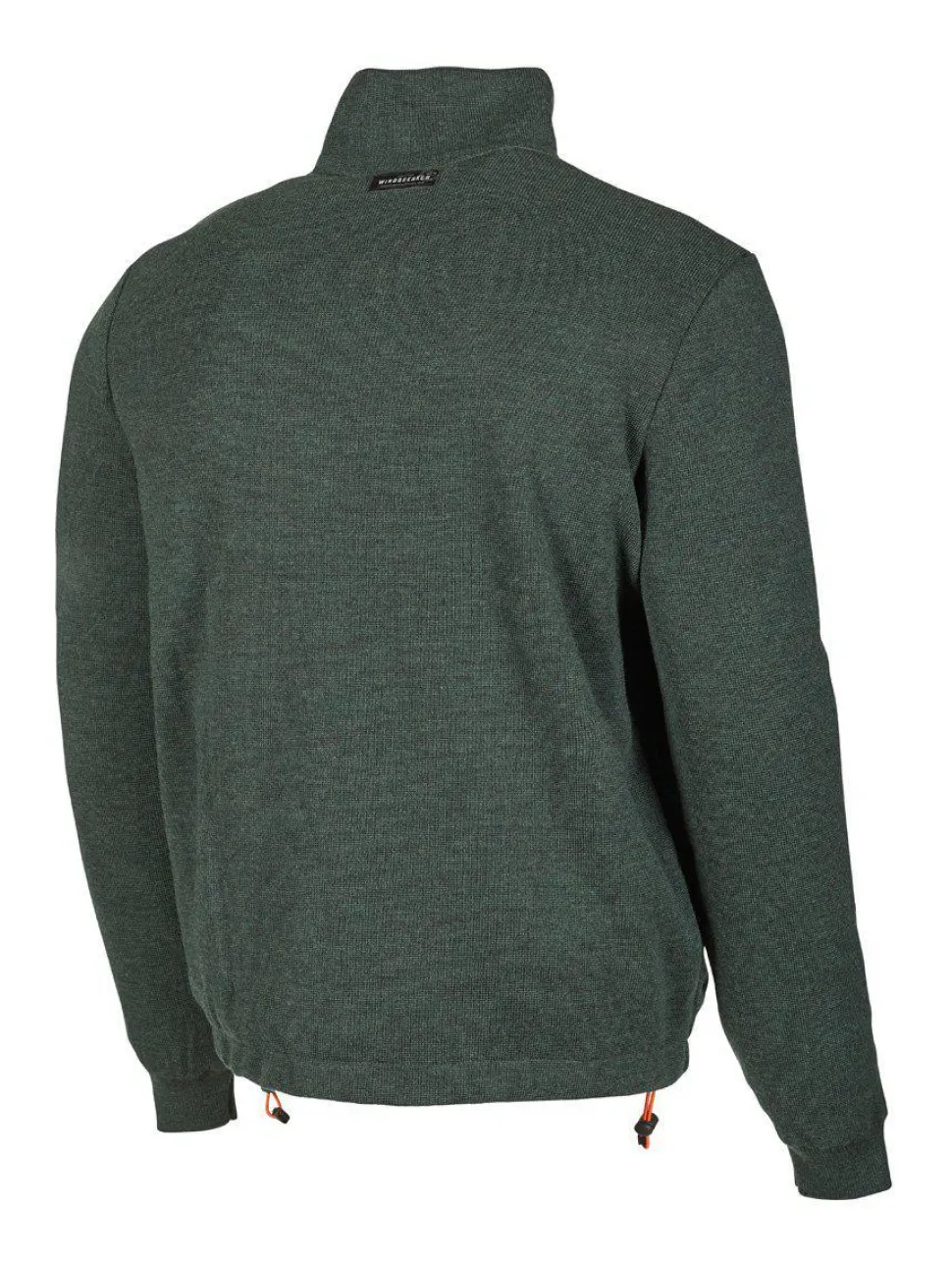 HADAR FULL ZIP WINDBREAKER, 100% EXTRA FINE MERINOULL — RIFLE GREEN