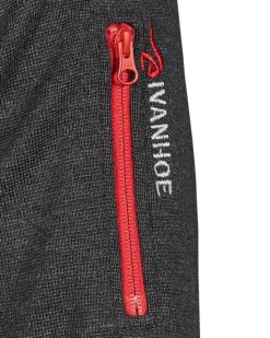 HADAR FULL ZIP WINDBREAKER, 100% EXTRA FINE MERINOULL — GRAPHITE MARL