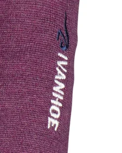HEDDA FULL ZIP, 100% EXTRA FINE MERINOULL — PURPLE
