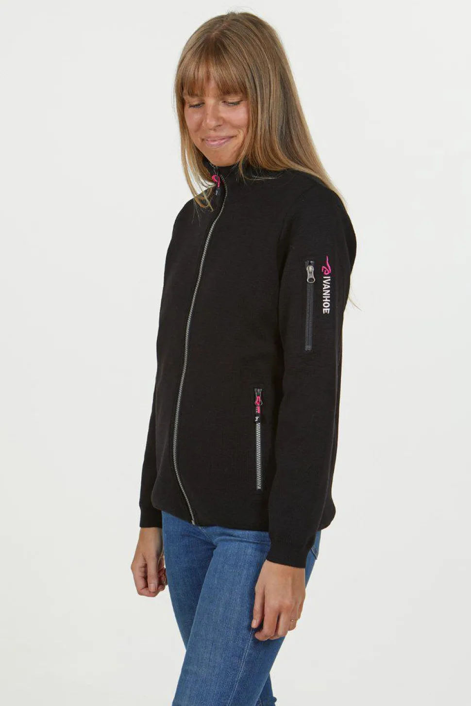 HEDDA WINDBREAKER, 100% EXTRA FINE MERINOULL — LICHEN GREEN