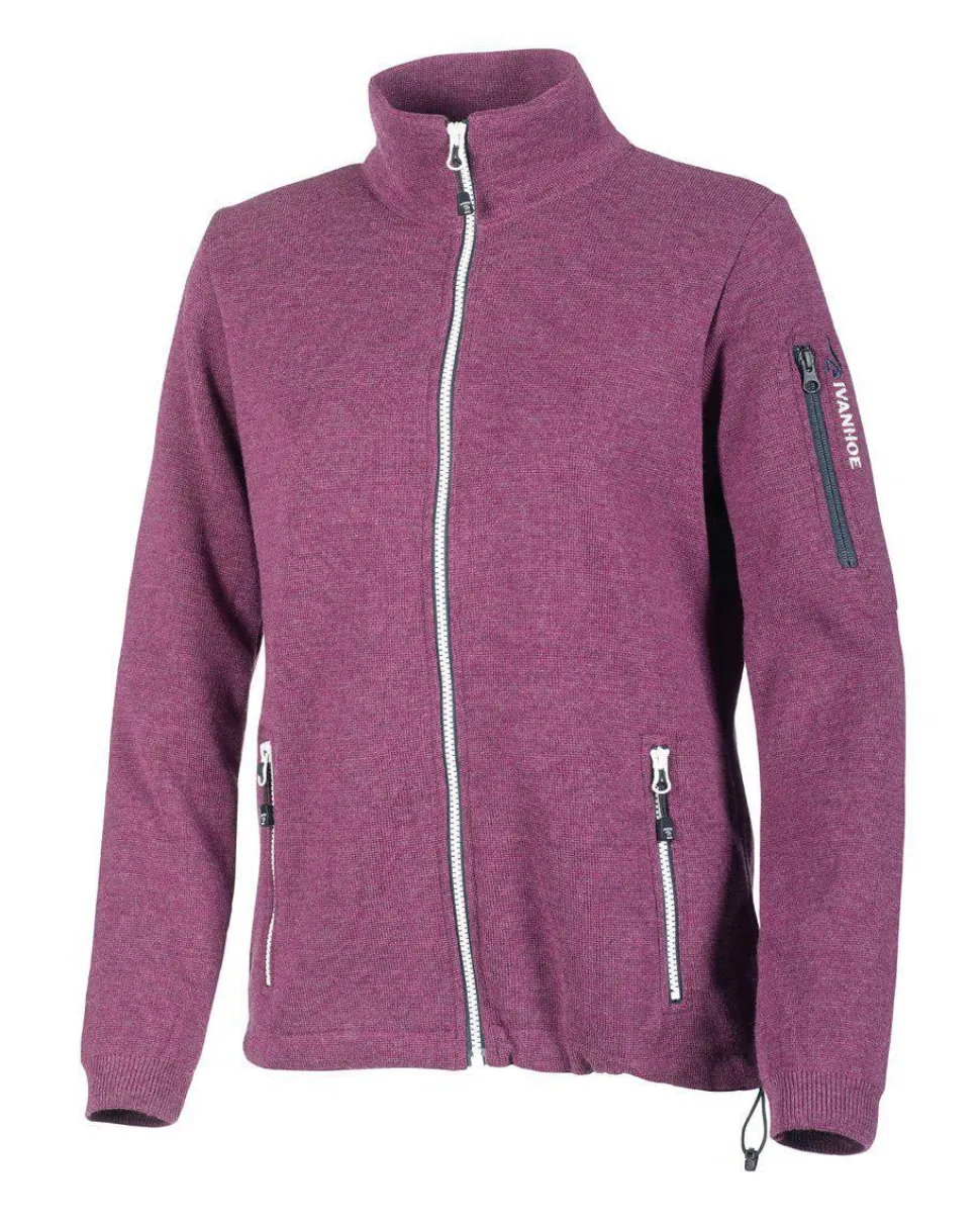 HEDDA WINDBREAKER, 100% EXTRA FINE MERINOULL — PURPLE