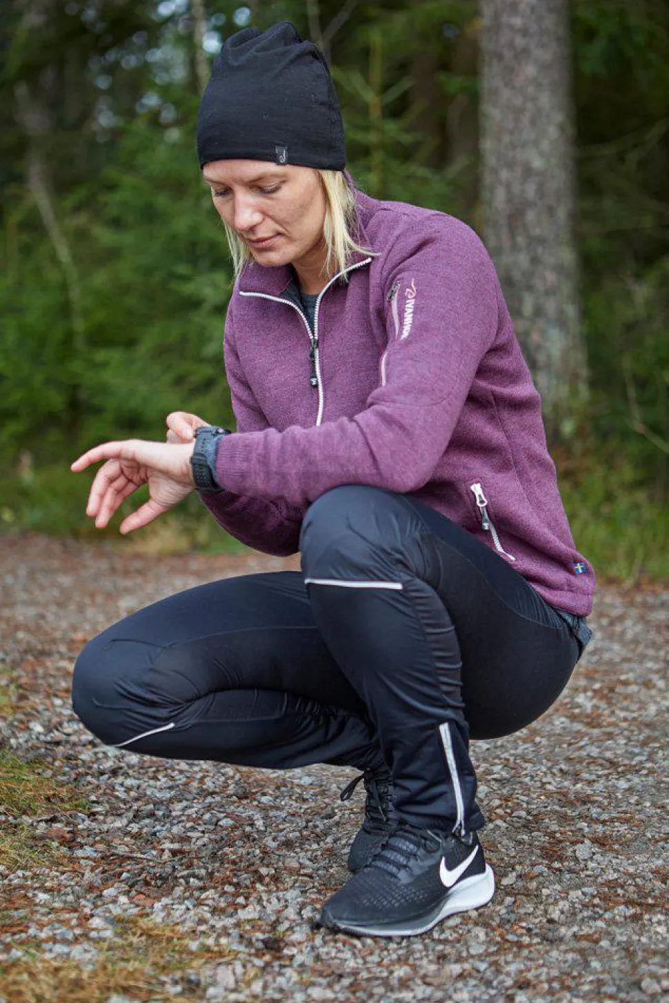 HEDDA WINDBREAKER, 100% EXTRA FINE MERINOULL — PURPLE