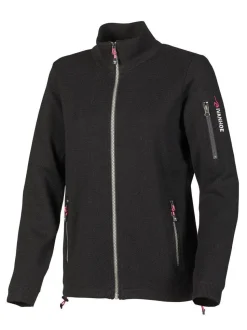 HEDDA WINDBREAKER, 100% EXTRA FINE MERINOULL — BLACK