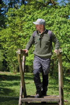 HUGO HALF ZIP, WINDBREAKER, 100% ULL — LODEN GREEN