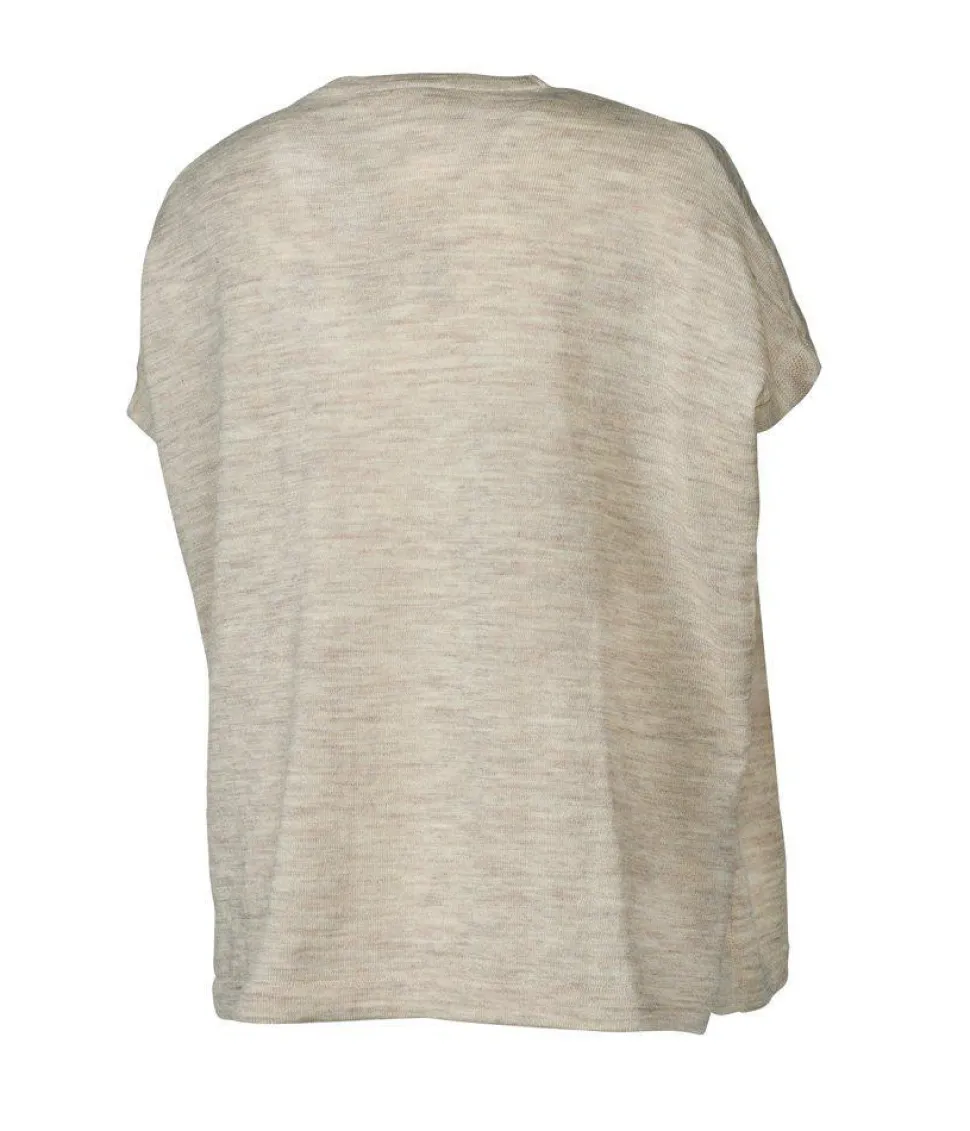 NLS POPPY PONCHO, 100% OFÄRGAD ULL — BIRCH