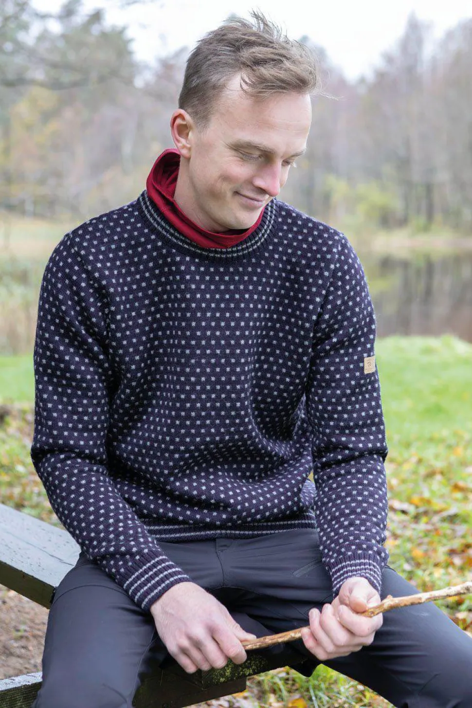 SVERRE CREWNECK, 100% ULL — GREY