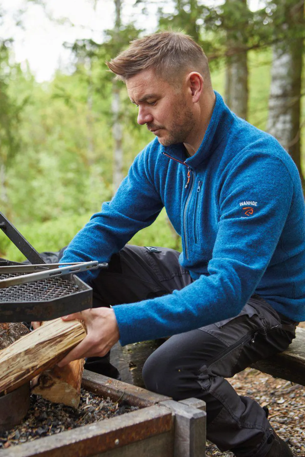TRILLE HALF ZIP, 98% ULL — ELECTRIC BLUE