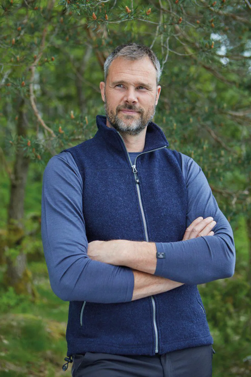 UNDERWOOL MERINO LONG SLEEVE MALE — STEELBLUE