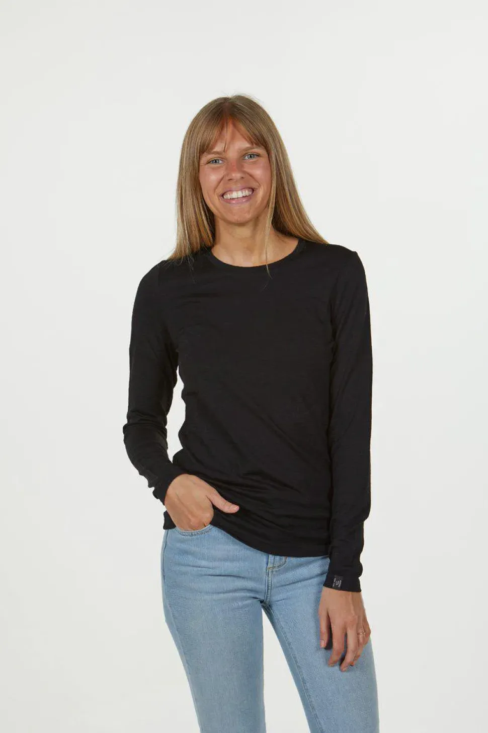 UNDERWOOL MERINO LONG SLEEVE — STEELBLUE