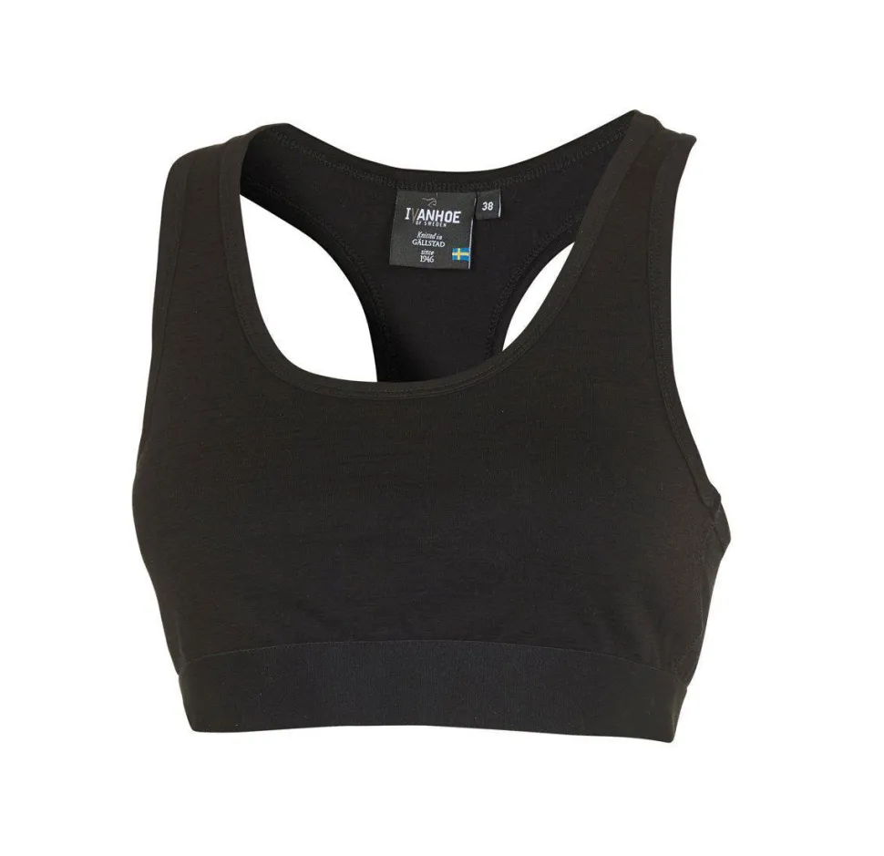 UNDERWOOL WOOL BRA — BLACK