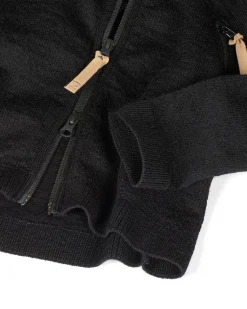 VANJA FULL ZIP, 69% ULL — BLACK