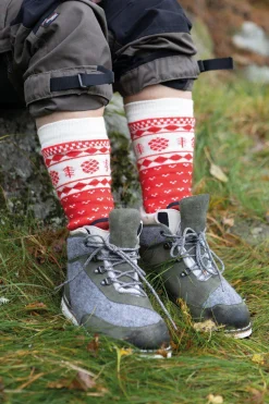 WOOL SOCK FOLKLORE — CHILLI RED