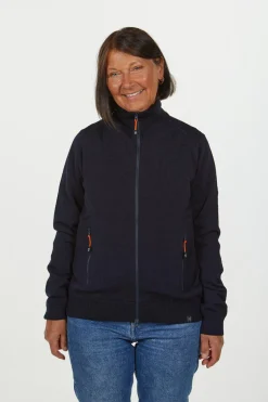 YORK FULL ZIP WINDBREAKER, 100% EXTRA FINE MERINOULL — BLACK
