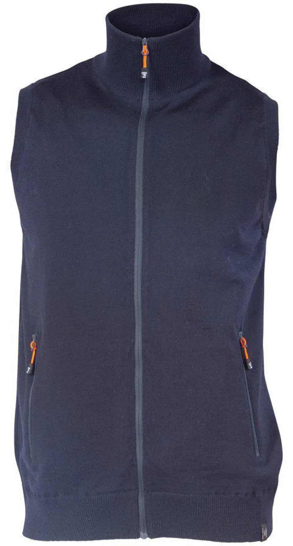 YORK VEST WINDBREAKER , 100% EXTRA FINE MERINOULL — NAVY