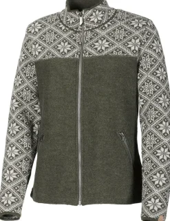 ELLIE FULL ZIP, 100% ULL — LODEN GREEN