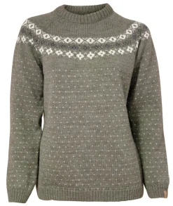 SIRE CREWNECK, 100% ULL — LICHEN GREEN