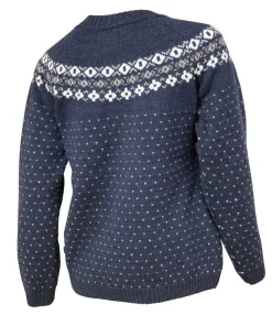 SIRE CREWNECK, 100% ULL — LIGHT NAVY